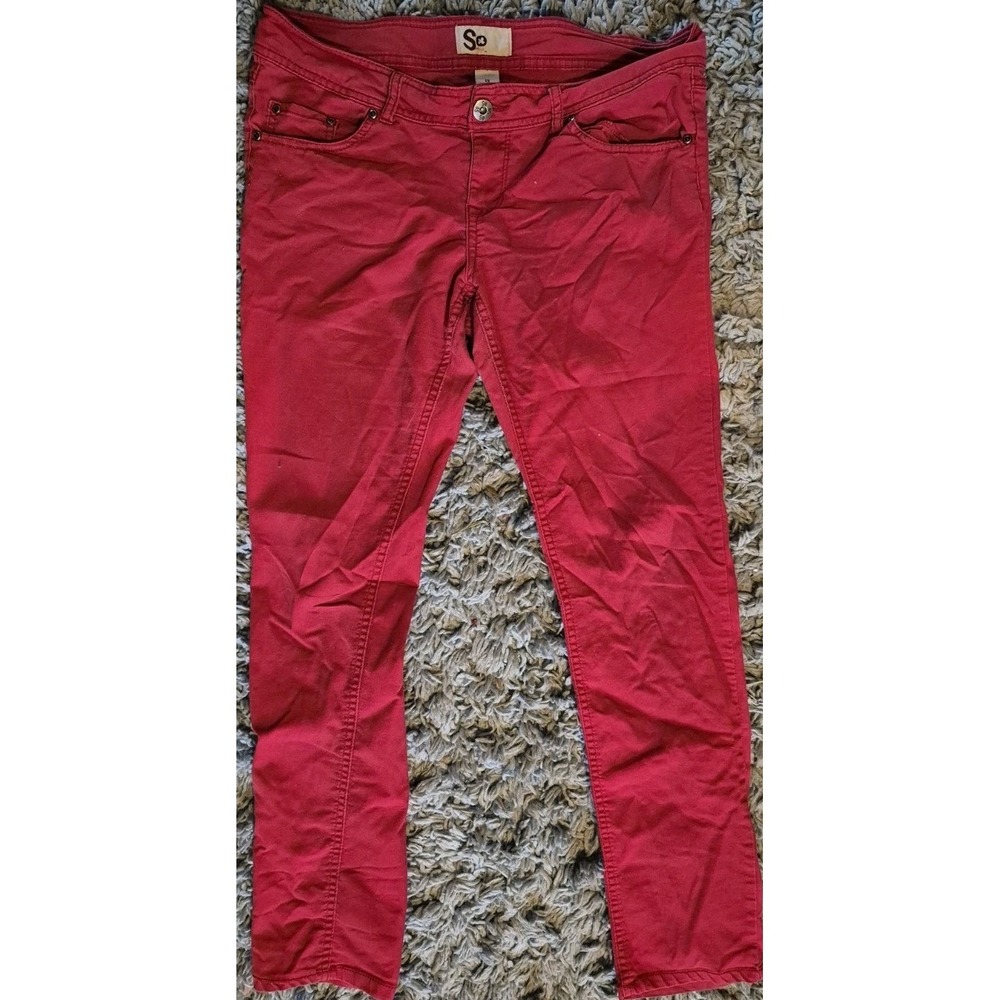 Women's So Brand Pink Skinny Jeans Size 13 Stretch Mid Rise Juniors